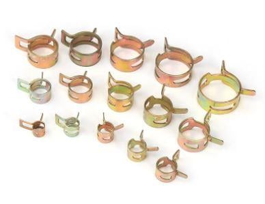 115pcs Spring Hose Fuel Line Band Clamp Clips Kit With Tool 6mm-22mm
