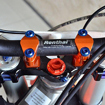 28.6mm Handlebar Clamp 52mm Risers Bar Mount In Blue for KTM Gas Gas BETA Husqvarna