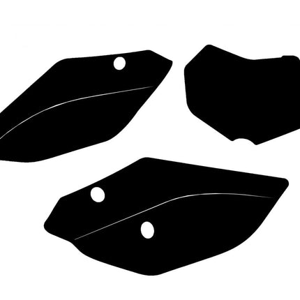 Tm 2-STROKE Enduro 22-25 Pre Cuts, Blackbird 3821/20 Black, Number Board Backgrounds