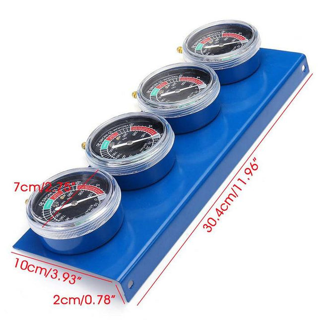4 Pcs Motorcycle Carburetor Vacuum Gauges, Balancer Synchronizer Tool & Hose Kit
