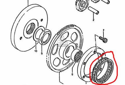 Starter Clutch Assy 86-19 Suzuki Ls S40 St Dr Xf Nk 400 650 12600-24830