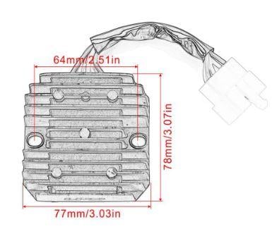 Voltage Regulator Rectifier Polaris Phoenix 200 2005-2017 Sawtooth 200 2006-2007, 0452760 0453025 0453375 0455311