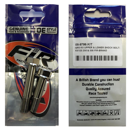GR5 KX Upper & Lower Shock Bolts, KX125 250 & 500 92150-1711 92002-1936 92002-1675
