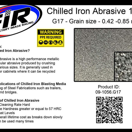 Chilled Iron Abrasive 10kg, G17 - Grain size - 0.42 -0.85 / Sand Blasting Grit Media Shot Blasting