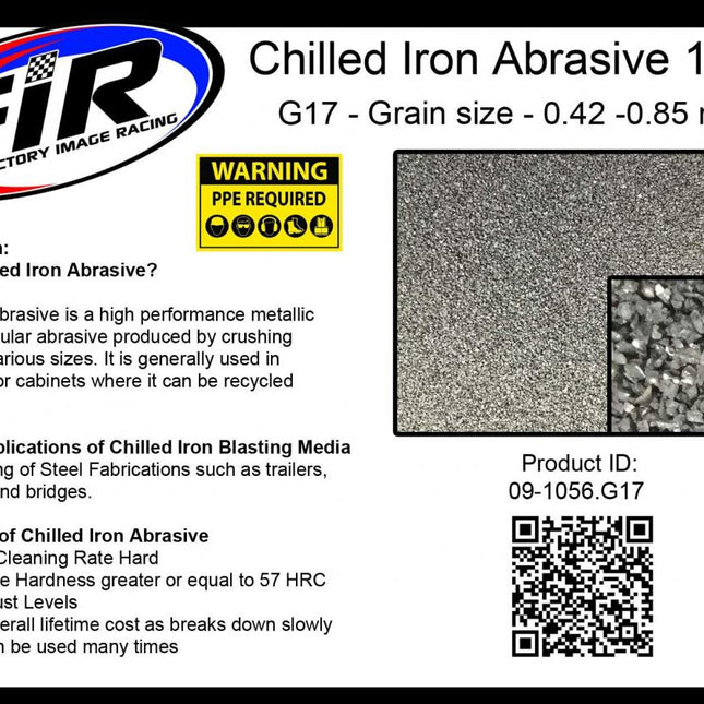 Chilled Iron Abrasive 10kg, G17 - Grain size - 0.42 -0.85 / Sand Blasting Grit Media Shot Blasting