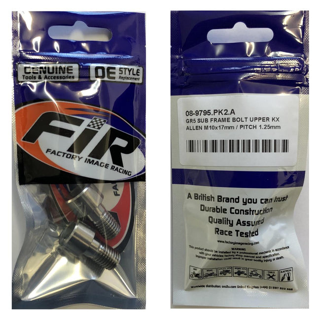 GR5 Sub Frame Bolt Upper KX, Allen M10x17mm / Pitch 1.25mm, 92002-1713 / 920021713