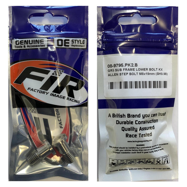 GR5 Sub Frame Lower Bolt KX, Allen Step Bolt M8x19mm (SH9.98), 92150-1266 / 921501266 92150-1016