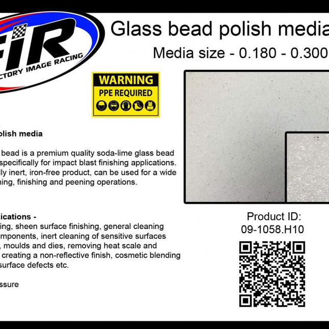 Glass Bead Polish MEDIA5kg, H10 - Media SIZE-0.180 - 0.300 / Sand Blasting Grit Media Shot Blasting