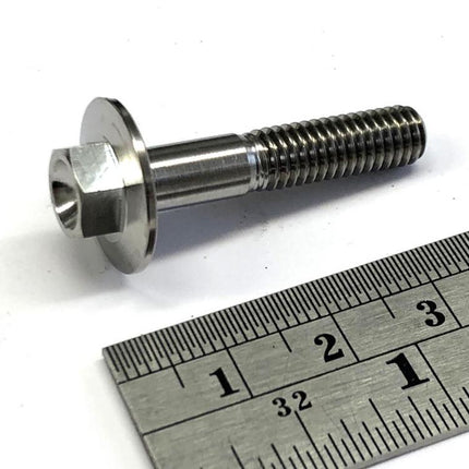 Titanium GR5 Bolt M6 x 30mm Each, Flange OD: 15.90mm / Hex Size: 8mm, / Panel Bolt Fixing Plastic