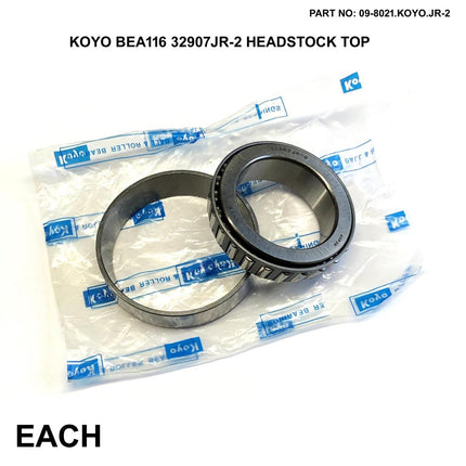 Bearing Taper 35x55x14 Koyo, 32907JR-2, 93332-00086 BEA116, Headstock Top