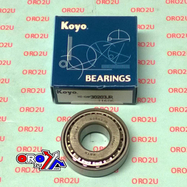 Bearing Taper 17x40x13.25 Koyo, HI-CAP30203JR, 93332-00010 40-3029 Made In Japan Each