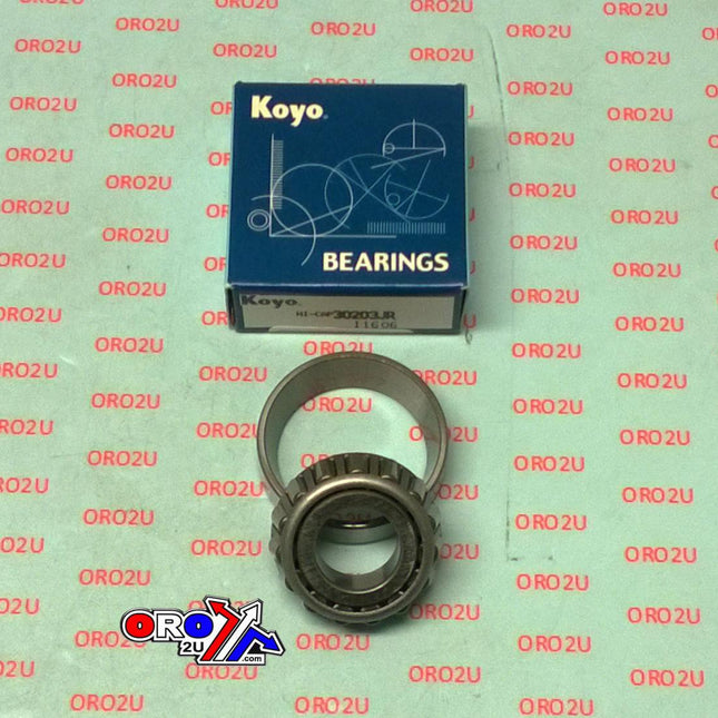 Bearing Taper 17x40x13.25 Koyo, HI-CAP30203JR, 93332-00010 40-3029 Made In Japan Each