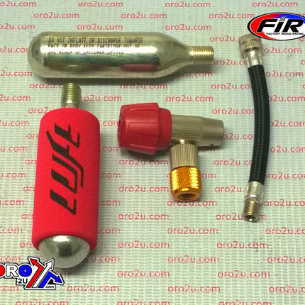 Emergency CO2 Tyre Inflation Kit With Adapter Valve