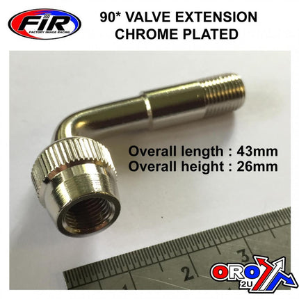 VALVE EXTENSION 90 DEGREE, TUBELESS TYRE VALVE Angle Bent Valve Adaptor