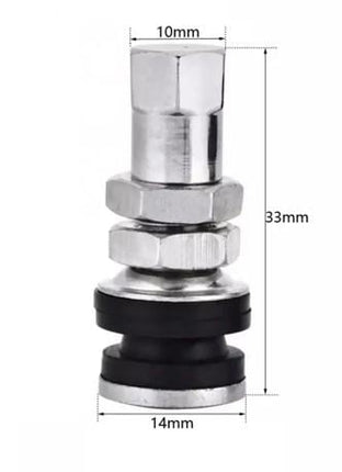 Tubeless Bolt On Tyre Valve 10mm x 33mm 0.327 TR161 819