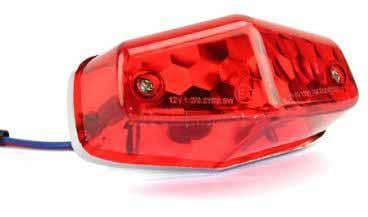Taillight 12V Bulb Universal Red Rear Lamp Lucas 564 British Style
