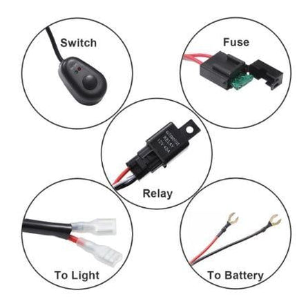 300mm 12 LED Spot Light Bar 24 LED 72W 12V + Wiring Kit Included