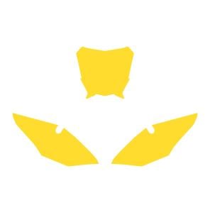 Fantic Xe 2021-2024 Pre Cuts, Blackbird 3F01/40 Yellow, Number Board Backgrounds