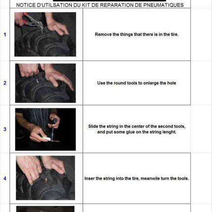 Tyre Repair Strings Tubeless Rubber 6mm x 100mm 25 Pcs