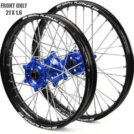 21x1.60 Wheel KTM Gloss Black/blue/silver, Gloss Black Rim, Gloss Blue Hub, Silver Nipples, SP157.04.80.01.99