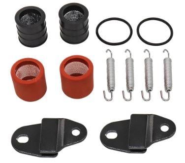 Exhaust Muffler Mount Kit 1987-2006 Yamaha Banshee YFZ350 Gasket + Spring