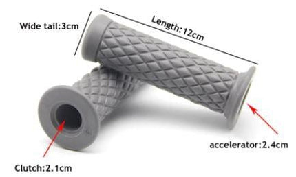 GRIP SET CLASSIC RETRO GREY, Honda Suzuki Kawasaki Triumph Royal Bobber