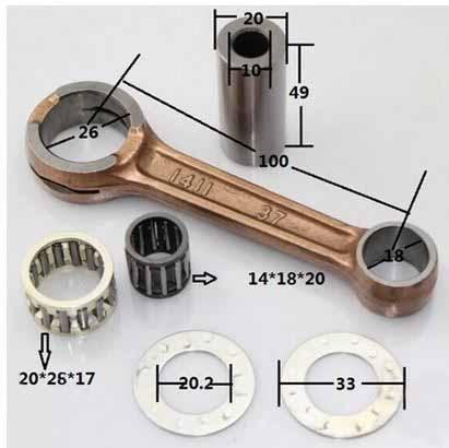 Connecting Rod Kit Suzuki A100 AX100 1-001-197-775