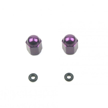 Alloy Valve Cap Set Purple