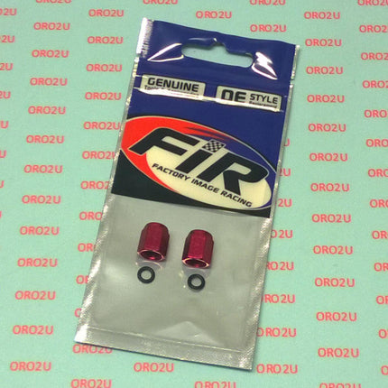 Alloy Valve Cap Set Red