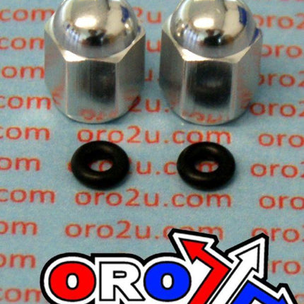 Alloy Valve Cap Set Silver