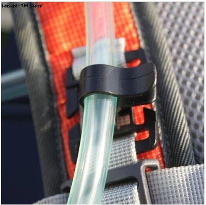 Drinking Tube Rotatable Clip 2pcs, Molle Hydration hose clamp