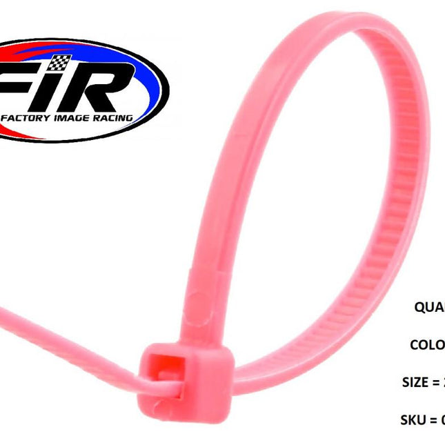 Nylon Cable Zip Ties - Neon Pink, 200mm x 4.8mm - Pack Of 100