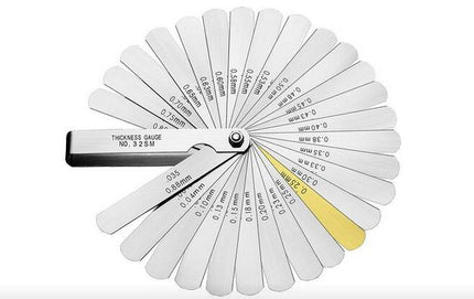 Feeler Gauge 32 Blade Metric And Imperial 0.04–0.88mm