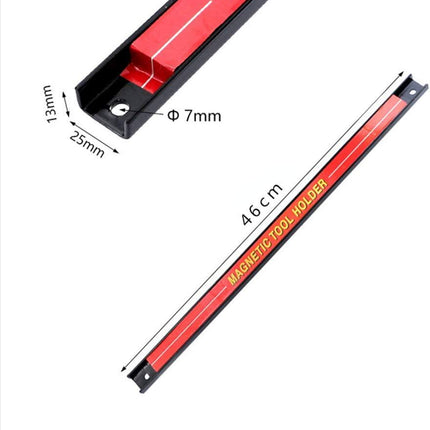 3-PIECE Magnetic Tool Holder Bar Set 200mm 300mm 460mm Wall Mounted Steel Rack