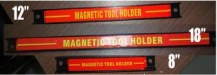 3-PIECE Magnetic Tool Holder Bar Set 200mm 300mm 460mm Wall Mounted Steel Rack