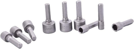 9PCS Nut Hex Socket Driver Set, 5mm - 13mm / Drill / Screwdriver