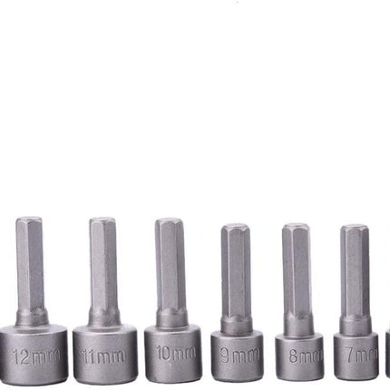9PCS Nut Hex Socket Driver Set, 5mm - 13mm / Drill / Screwdriver