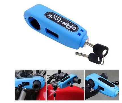 Handlebar Grip Lever Lock – Yellow – Anti Theft Safety Device