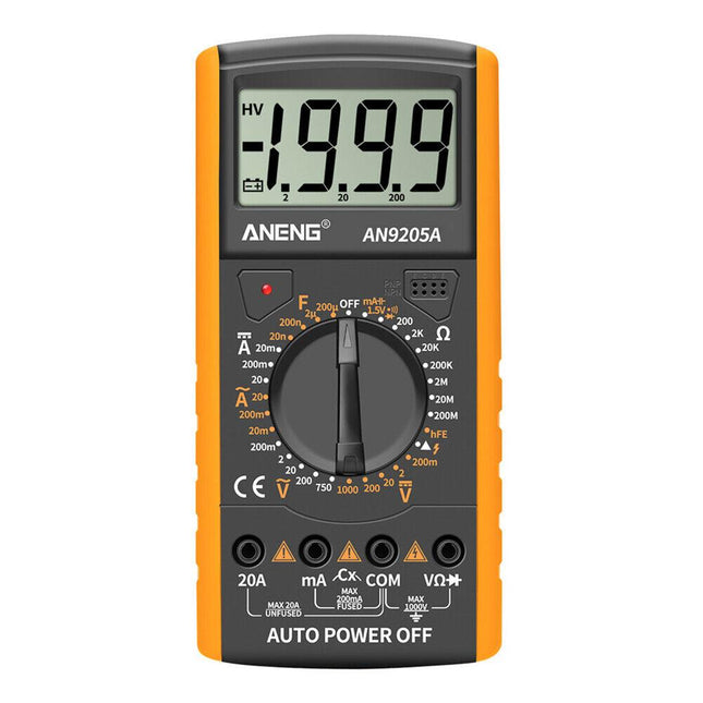 Digital Multimeter 3 1/2 LCD Display, Voltmeter Ammeter Resistance Tester