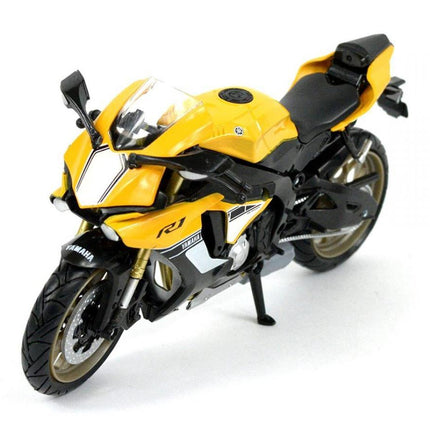 Model Die Cast Yamaha YZF-R1 2016, Yellow And Black, Scale 1:12, Newray 57803B