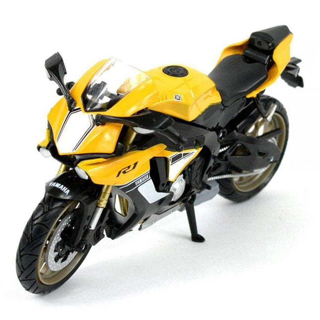 Model Die Cast Yamaha YZF-R1 2016, Yellow And Black, Scale 1:12, Newray 57803B