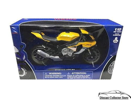 Model Die Cast Yamaha YZF-R1 2016, Yellow And Black, Scale 1:12, Newray 57803B