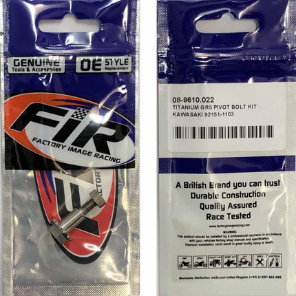 Titanium GR5 Pivot Bolt Kit, Kawasaki 92151-1103