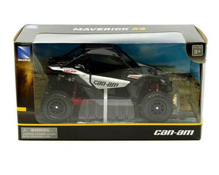 Model Die Cast Can-am Maverick X3, Silver, Black And Red, Scale 1:18, Newray 58193A