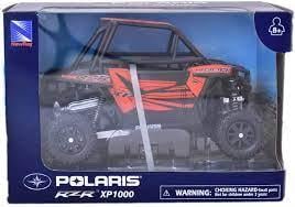 Model Die Cast Polaris Rzr XP1000, Orange & Black, Scale 1:18, Newray 57823