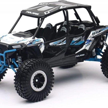 Model Die Cast Polaris Rzr Xp 4 Turbo, 2017, White Lightning, Scale 1:18, Newray 57976A