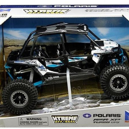 Model Die Cast Polaris Rzr Xp 4 Turbo, 2017, White Lightning, Scale 1:18, Newray 57976A