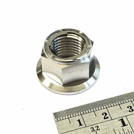 Titanium GR5 M14X1.50mm Nut, Insirt Lock Flange Nut / Each