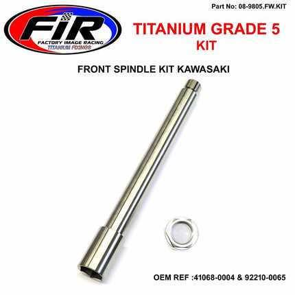 GR5 Front Spindle Kit KX Kxf, 41068-0004 & 92210-0065, Titanium Factroy Image Racing