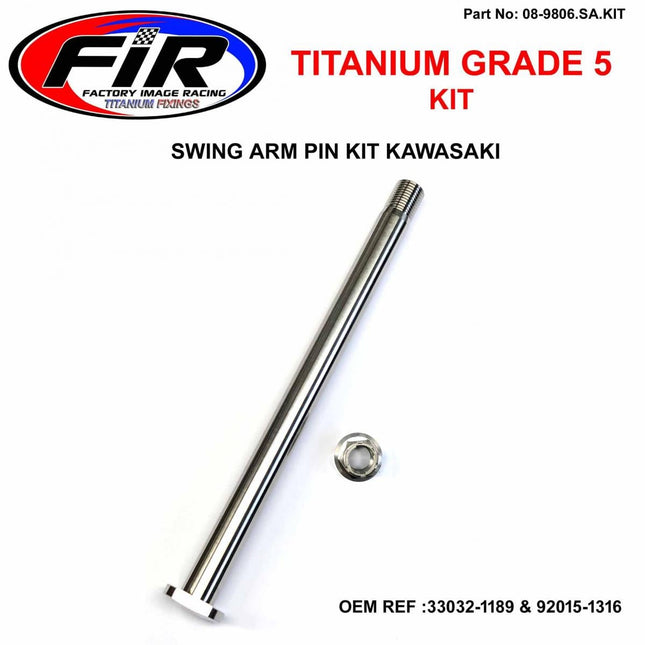 GR5 Swing Arm Kit KX Kxf, 33032-1189 & 92015-1316, Titanium Factroy Image Racing